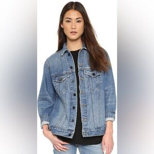 NWOT Alexander Wang Daze Oversized Trucket Relax Denim Jacket, Unisex, size M